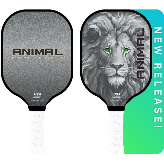 Animal Sports Pickleball Paddle, Carbon Fiber with Honeycomb Core, USAPA Approved, LionGuard Elite Paddle