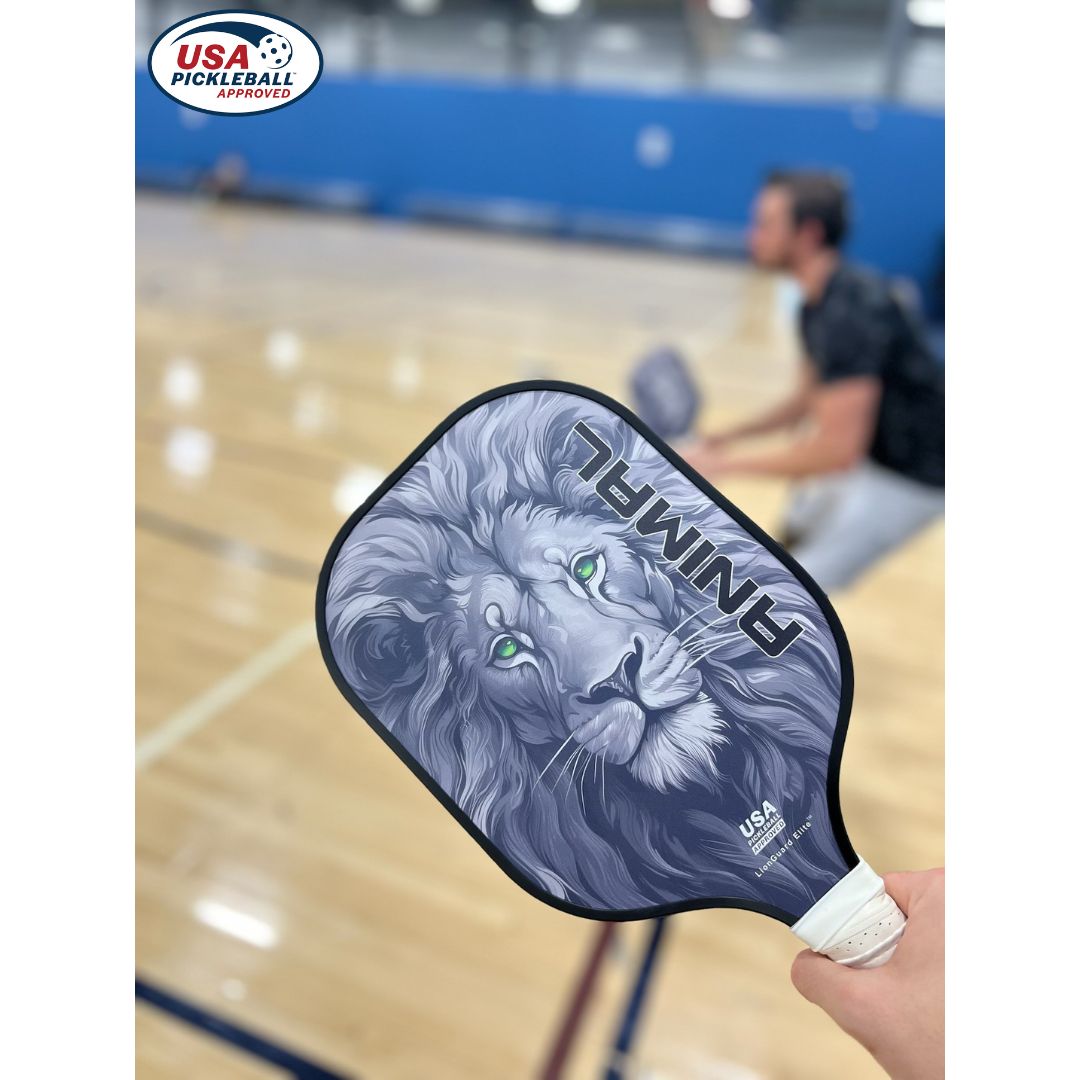 Animal Sports Pickleball Paddle, Carbon Fiber with Honeycomb Core, USAPA Approved, LionGuard Elite Paddle